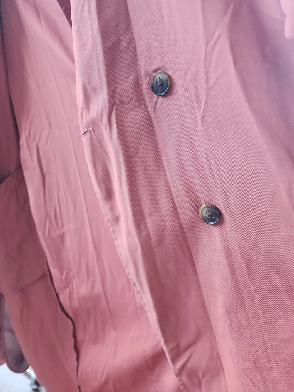 Stradivarius Women's Dusty Rose Double-Breasted Trench Coat - Picture 8 of 10